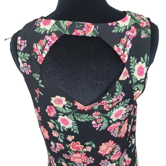 Pink Republic Women's A Black Floral Sleeveless Boho Dark Fairy Vacay Causal M - Picture 6 of 13